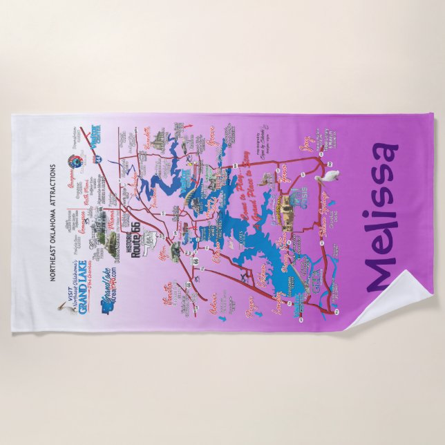 serviette de plage personnalisée pour attractions  (Devant)