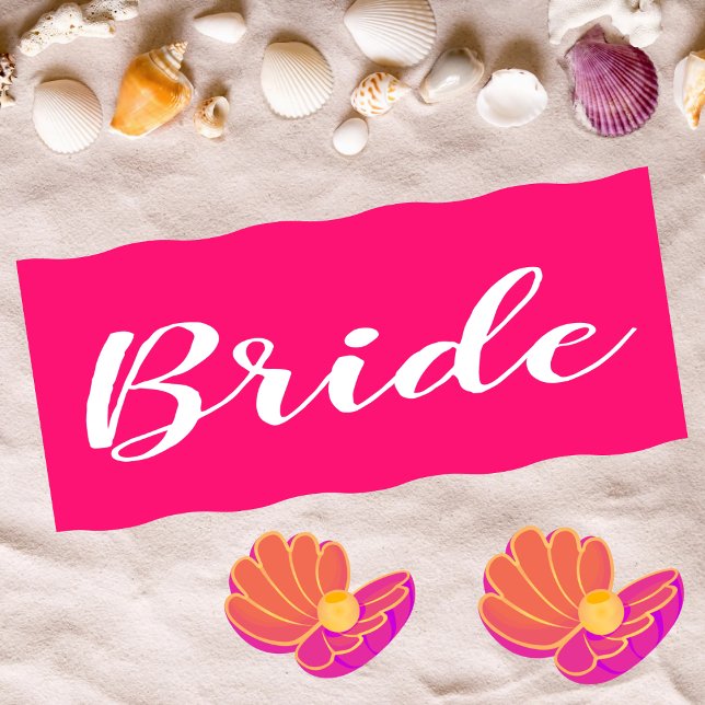 Serviette de plage personnalisée pour la mariée d' (Créateur téléchargé)