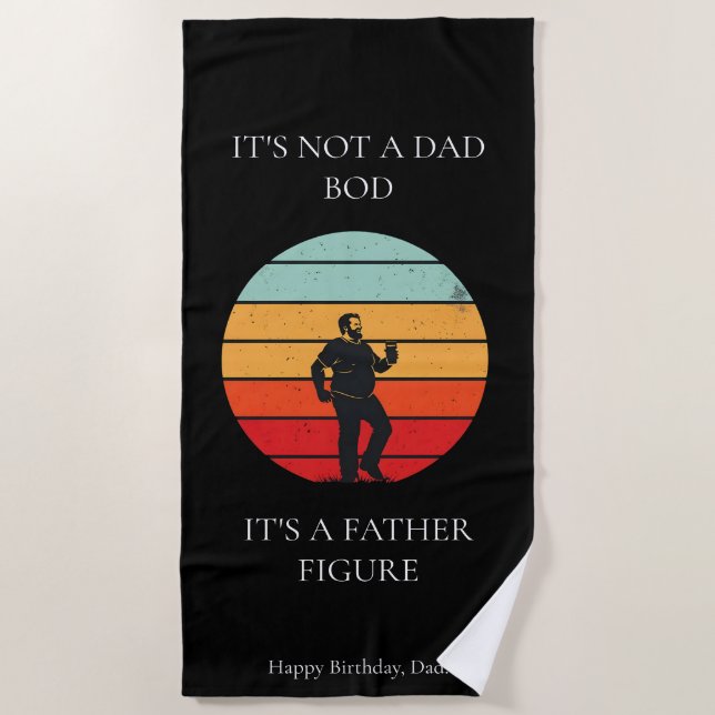 Serviette de plage personnalisée pour papa (Devant)
