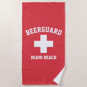 Serviette De Plage Personnaliser le gardien de sauvetage