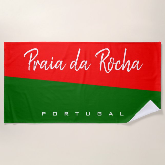 Serviette De Plage Personnaliser le Portugal (Devant)