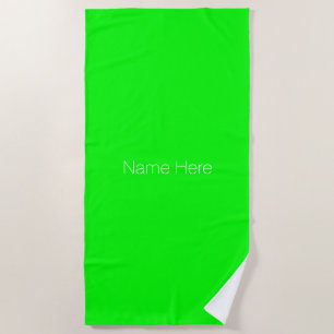 Serviette De Plage Personnaliser personnaliser nom monogramme néon ve