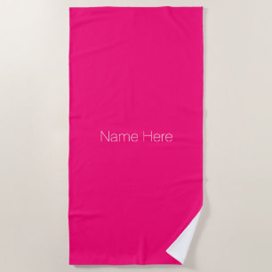 Serviette De Plage Personnaliser personnaliser nom monogramme rose fu