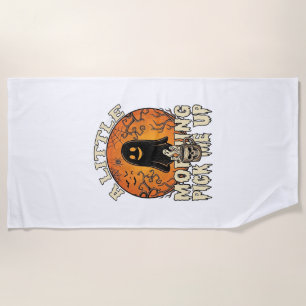 Serviette De Plage Petit fantôme de crâne d'Halloween pour se réveill