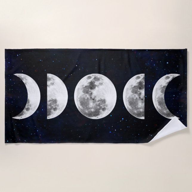 Serviette De Plage Phases de la Galaxie de la Lune (Devant)