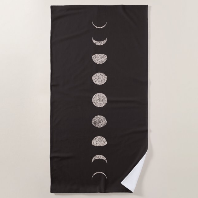 Serviette De Plage Phases de la lune (Devant)