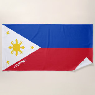 Serviette De Plage Philippines Drapeau magnifique patriotique
