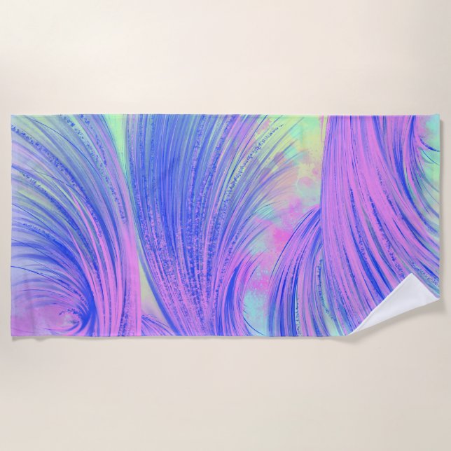 Serviette De Plage Phoenix violet (Devant)