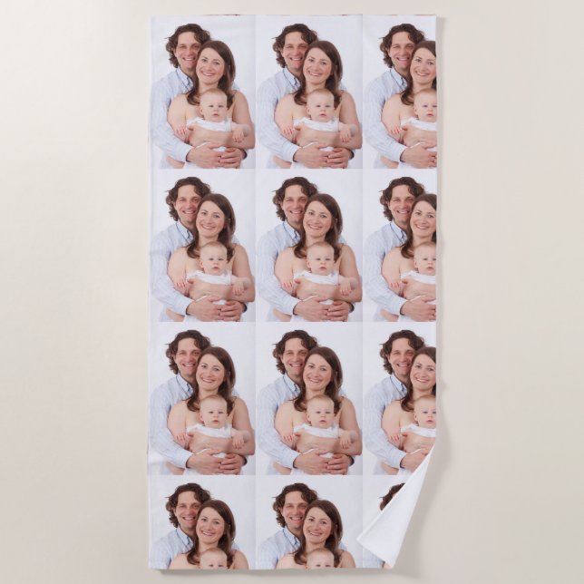 Serviette de plage photo personnalisée (Devant)
