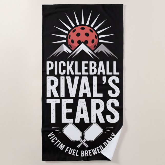Serviette De Plage Pickleball Rival's Tears Drôle Graphique (Devant)