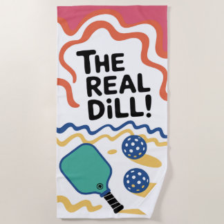 Serviette De Plage Pickleball The Real Dill! Club de Tournoi