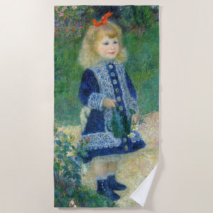 Serviette De Plage Pierre-Auguste Renoir - Une fille avec une canne d