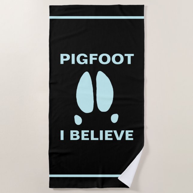 Serviette De Plage Pigfoot - Je crois (Devant)