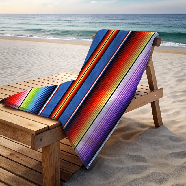 Serviette De Plage Pinceau mexicain Couleur Arc-en-ciel espagnol (Créateur téléchargé)