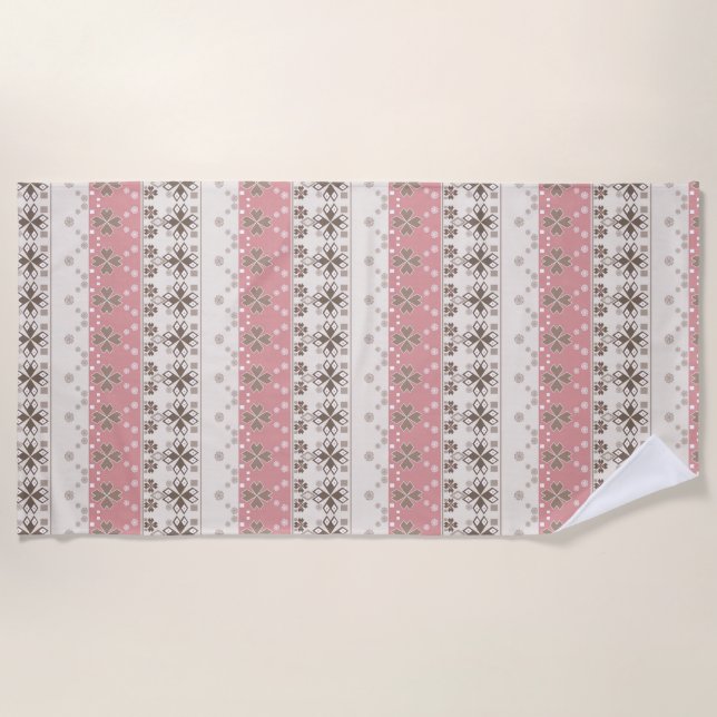 Serviette De Plage Pink beige (Devant)