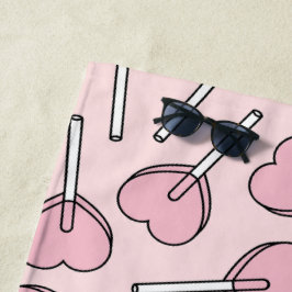 Serviette De Plage Pink Lollipops, Heart Lollipops, Lollipop Pattern