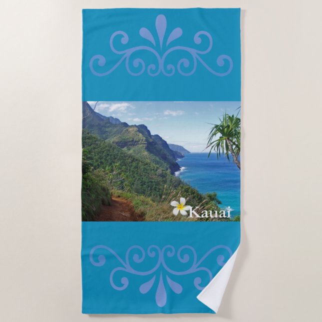 Serviette De Plage Piste Kalalau (Devant)