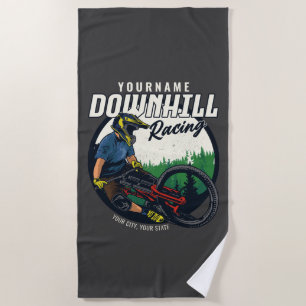 Serviette De Plage Piste VTT de descente personnalisée 