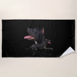 Serviette De Plage Pitbull Terrier américain