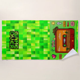Serviette De Plage Pixel art denim beach towels