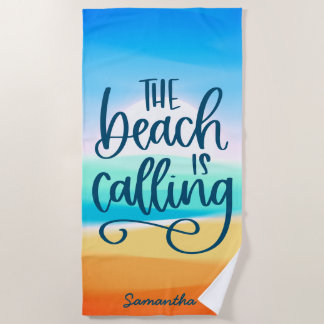 Serviette De Plage Plage appelle Spring Break Vacances Custom