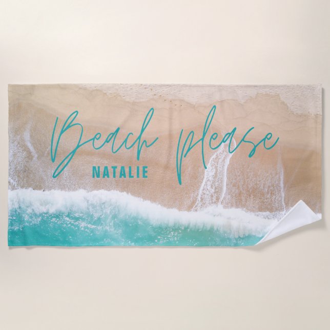 Serviette De Plage Plage de plaisance mer et sable vacances (Devant)