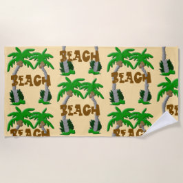 Serviette De Plage Plage et palmiers