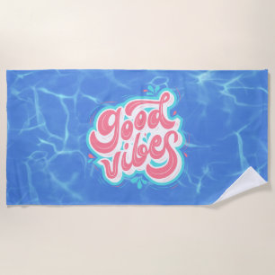 Serviette De Plage Plage/piscine Good Vibes