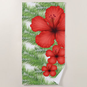 Serviette De Plage Plage Serviette-Palm Tropical & Fleurs