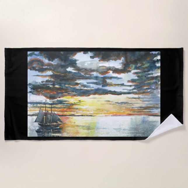 Serviette De Plage Plage Serviette Vénus à Port (Devant)