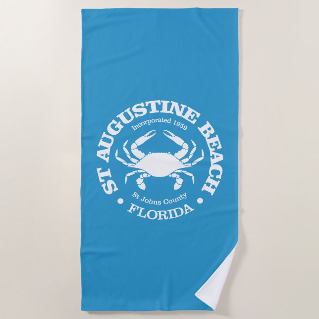 Serviette De Plage Plage St Augustine (crabe) (Devant)