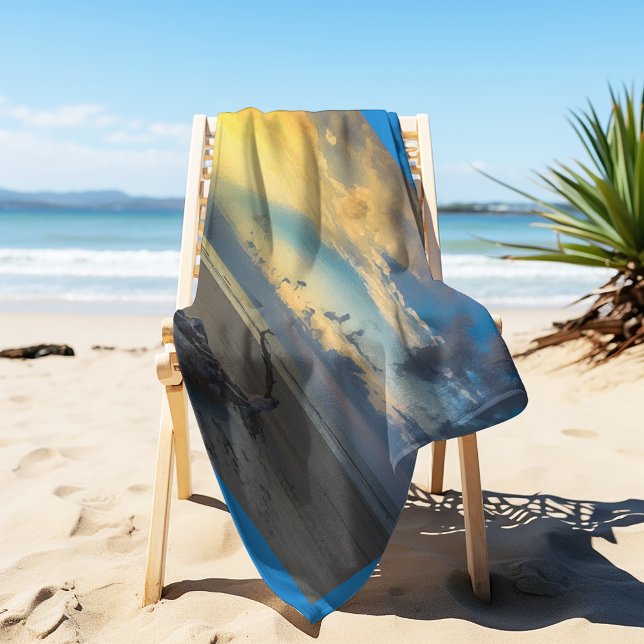 Serviette De Plage Plage Sunrise de Dritwood Beaufort SC (Créateur téléchargé)
