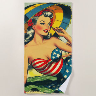 Serviette De Plage Plage vintage