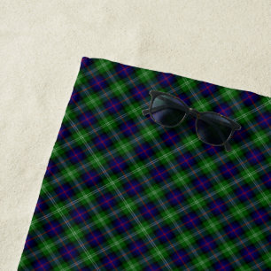 Serviette De Plage plaid bleu vert de tartan du sud