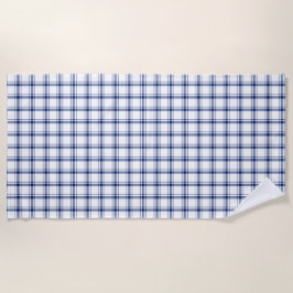 Serviette De Plage Plaid Nautique Bleu et Blanc