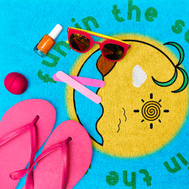 Serviette De Plage Plaisir dans le Sun Custom Beach Towel