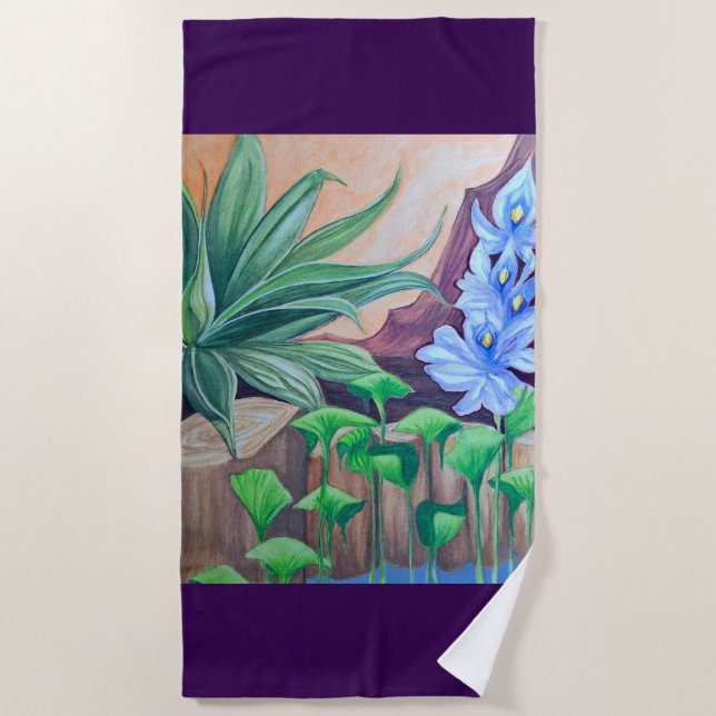 Serviette De Plage Plante Pond Party (Devant)