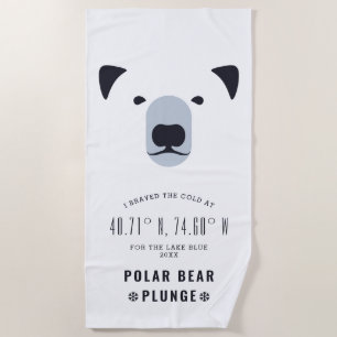 Serviette De Plage Plongée de l'ours polaire