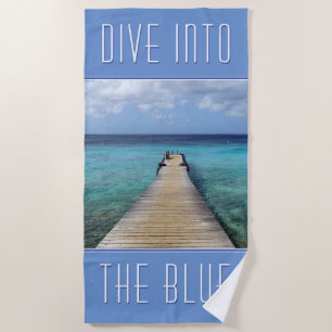 Serviette De Plage Plongeons dans le Blue (personnalisable)