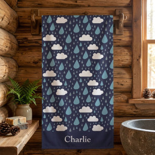 Serviette De Plage Pluie et nuages personnalisés