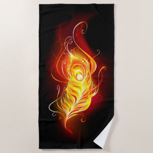 Serviette De Plage Plumes de paquetage de feu