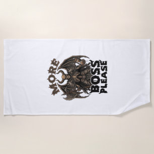 Serviette De Plage Plus de Boss S'il Vous Plaît Halloween Démon Squel