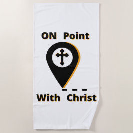 Serviette De Plage Point Avec Christ Biblical Beach Towne