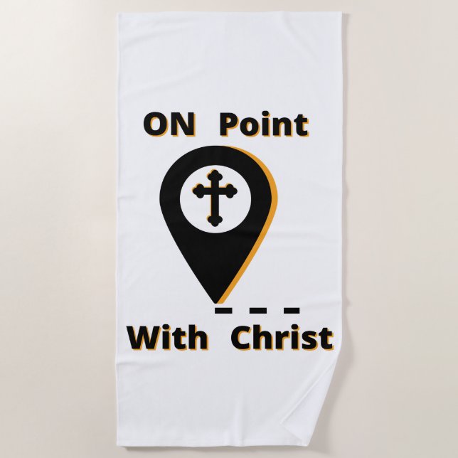 Serviette De Plage Point Avec Christ Biblical Beach Towne (Devant)