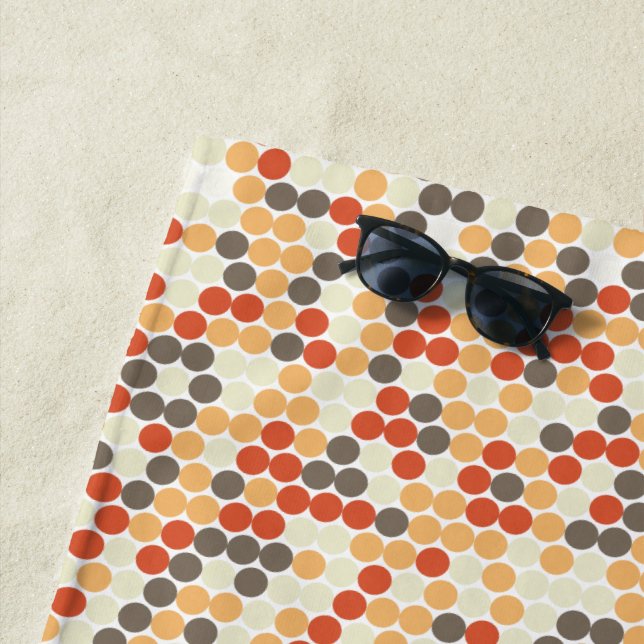 Serviette De Plage Points rétro (En situation)