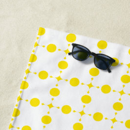 Serviette De Plage Pois Jaunes, Motif Polka Dot, Points, Pots
