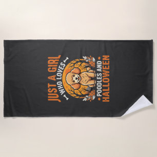 Serviette De Plage Poodles Halloween Fille Conception Amoureux de Chi