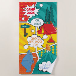 Serviette De Plage Pop Art Camping Amusement