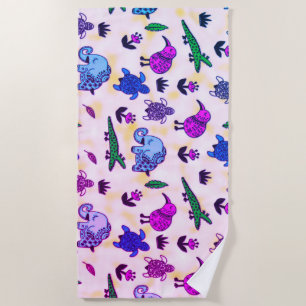 Serviette De Plage Poster de animal coloré