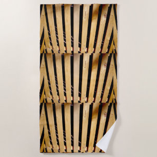 Serviette De Plage Poteaux En Bois,